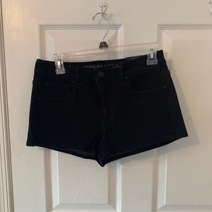 NWT American Eagle black high rise denim shorts